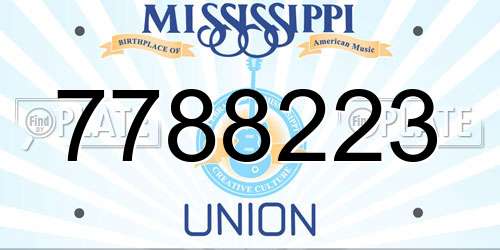 7788223 Mississippi License Plate