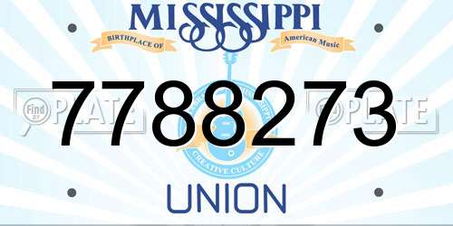 7788273 Mississippi License Plate