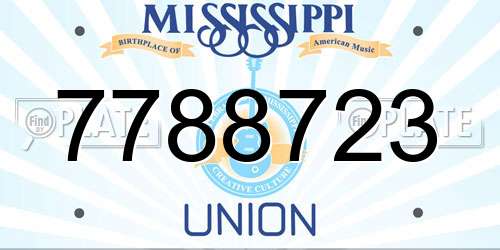 7788723 Mississippi License Plate