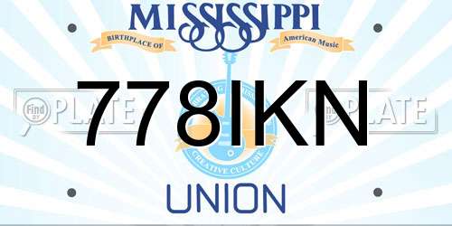 778IKN Mississippi License Plate