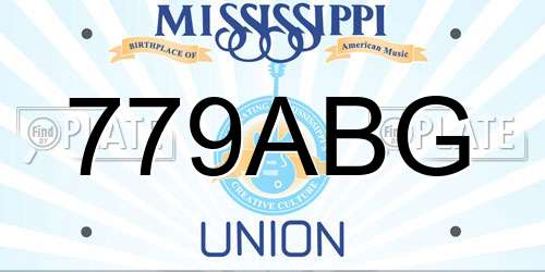 779ABG Mississippi License Plate