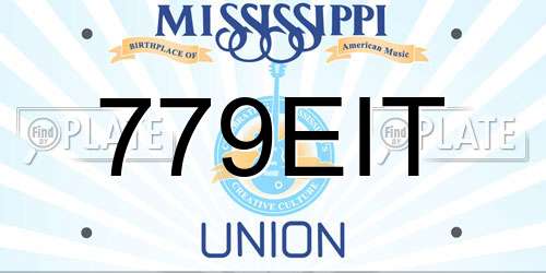 779EIT Mississippi License Plate