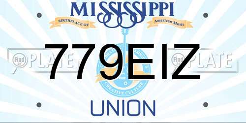 779EIZ Mississippi License Plate