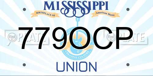 779OCP Mississippi License Plate