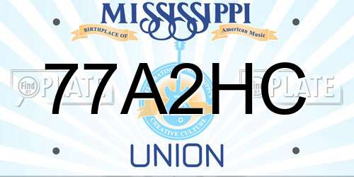 77A2HC Mississippi License Plate