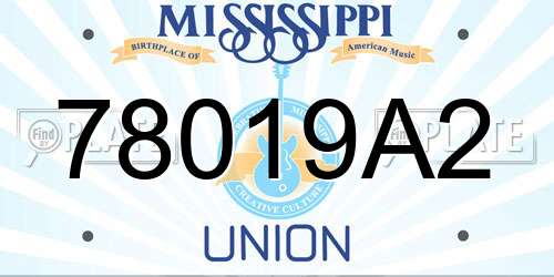 78019A2 Mississippi License Plate