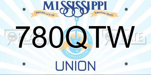 780QTW Mississippi License Plate