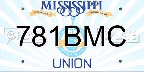 781BMC Mississippi License Plate
