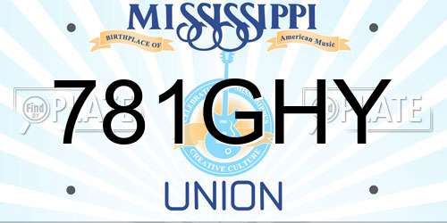 781GHY Mississippi License Plate