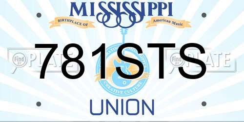 781STS Mississippi License Plate