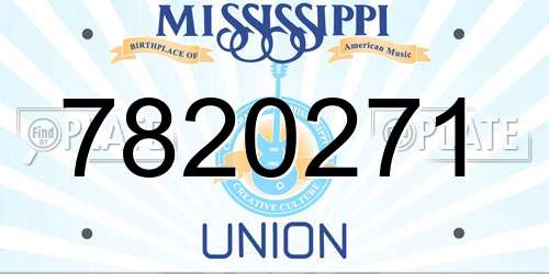 7820271 Mississippi License Plate