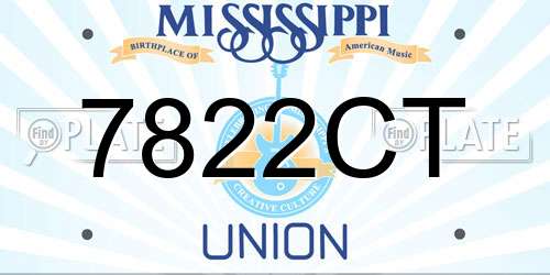 7822CT Mississippi License Plate