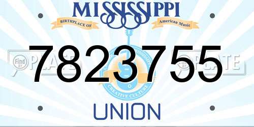 7823755 Mississippi License Plate