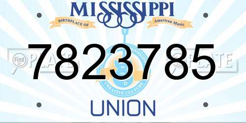 7823785 Mississippi License Plate