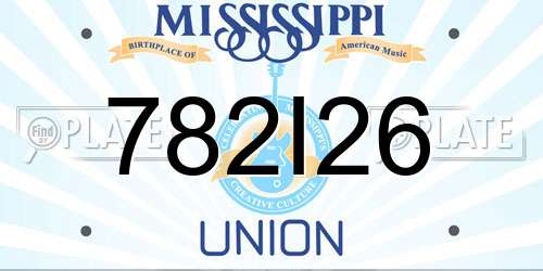 782I26 Mississippi License Plate