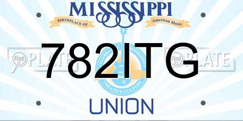 782ITG Mississippi License Plate