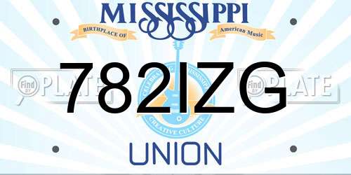 782IZG Mississippi License Plate
