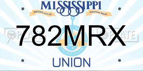 782MRX Mississippi License Plate