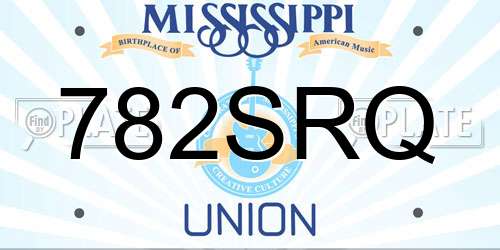 782SRQ Mississippi License Plate