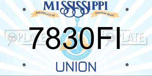 7830FI Mississippi License Plate