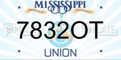 7832OT Mississippi License Plate