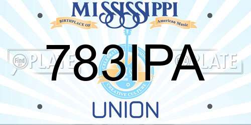 783IPA Mississippi License Plate