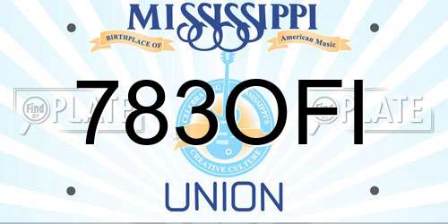 783OFI Mississippi License Plate