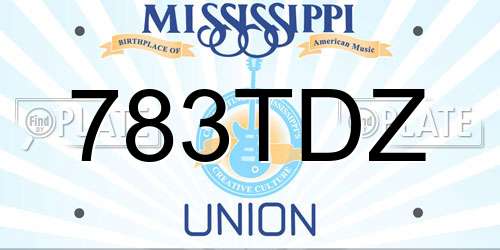 783TDZ Mississippi License Plate