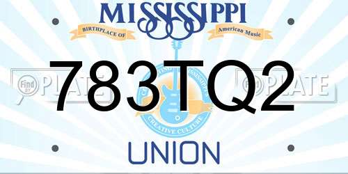783TQ2 Mississippi License Plate