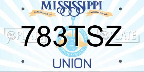 783TSZ Mississippi License Plate