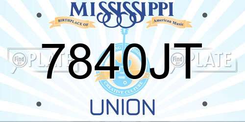 7840JT Mississippi License Plate