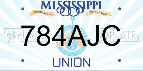 784AJC Mississippi License Plate