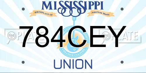 784CEY Mississippi License Plate