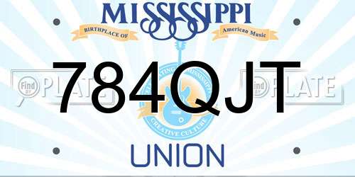 784QJT Mississippi License Plate