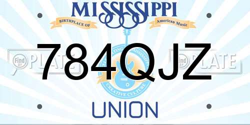 784QJZ Mississippi License Plate