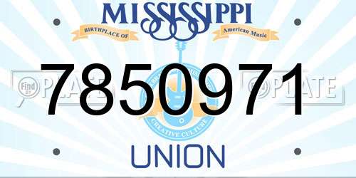 7850971 Mississippi License Plate