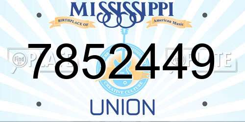 7852449 Mississippi License Plate