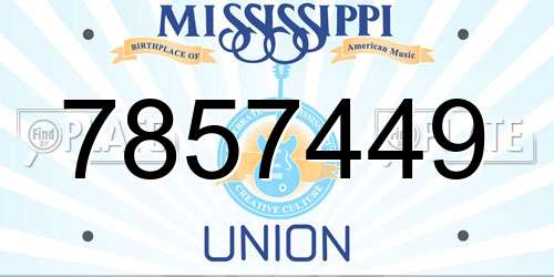 7857449 Mississippi License Plate