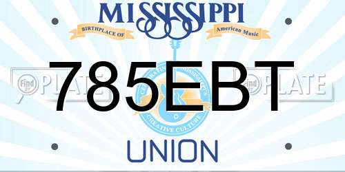 785EBT Mississippi License Plate