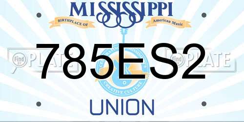 785ES2 Mississippi License Plate