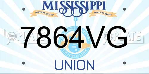 7864VG Mississippi License Plate