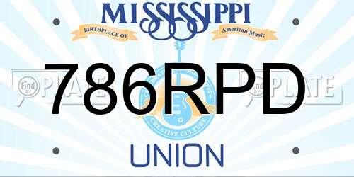 786RPD Mississippi License Plate