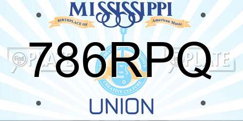 786RPQ Mississippi License Plate
