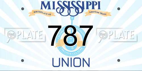 787 Mississippi License Plate