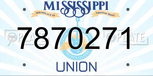 7870271 Mississippi License Plate