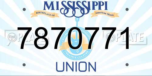 7870771 Mississippi License Plate