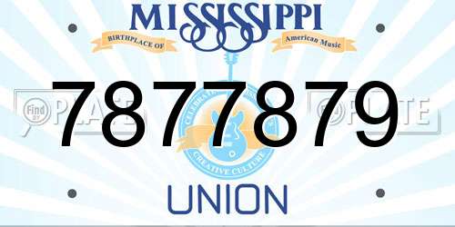 7877879 Mississippi License Plate