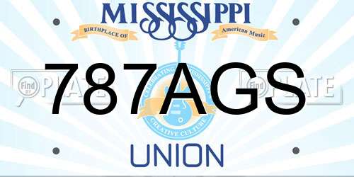 787AGS Mississippi License Plate