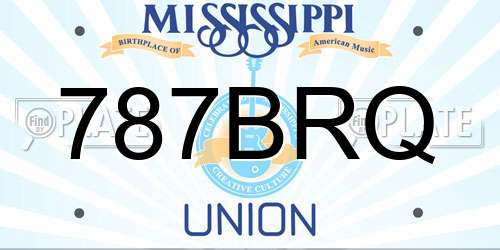 787BRQ Mississippi License Plate