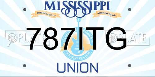 787ITG Mississippi License Plate